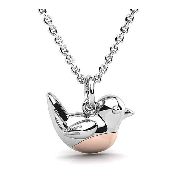 Sterling Silver Robin Necklace - inscripture - personalised jewellery