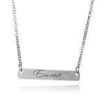 Silver Personalised Bar Necklace - Inscripture - Personalised Jewellery