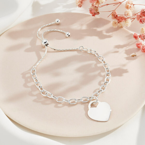 Personalised Silver Chain Slider Bracelet - Inscripture - Personalised Jewellery