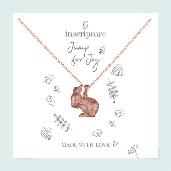rose gold bunny necklace - Inscripture - Personalised Jewellery
