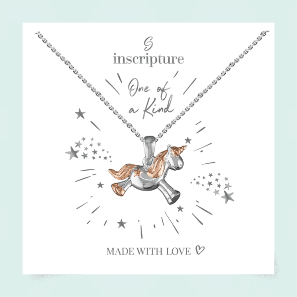 rose gold unicorn necklace - Inscripture - Personalised Jewellery