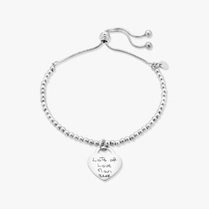 Silver Bead Handwriting Bracelet - Handwriting Jewellery - Memorial Jewellery - Inscripture