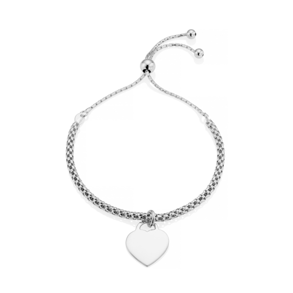 Silver Popcorn Personalised Bracelet - Inscripture - Personalised Jewellery
