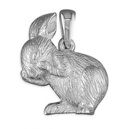 Silver Bunny Charm - Inscripture - Personalised Jewellery