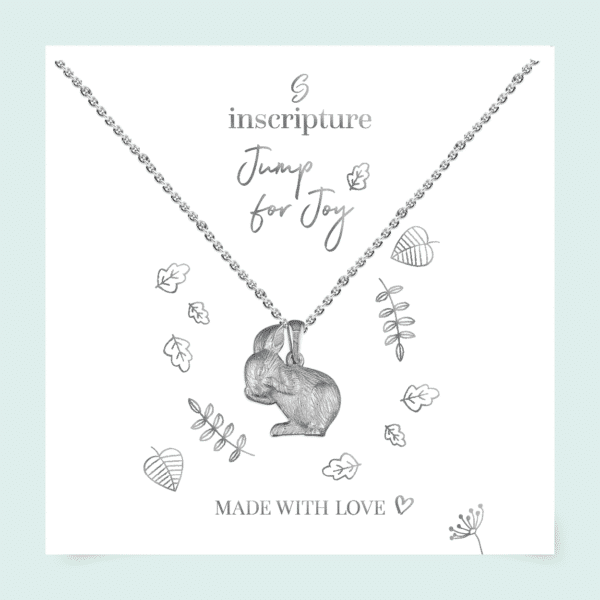 Sterling Silver Bunny Necklace - Inscripture - Personalised Jewellery