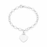 Silver Heart Link Bracelet (1)