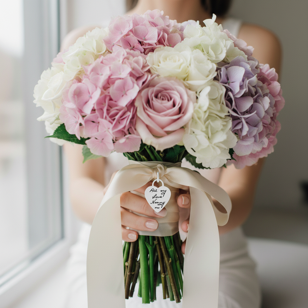 Wedding Bouquet Fingerprint Charm - Image 2