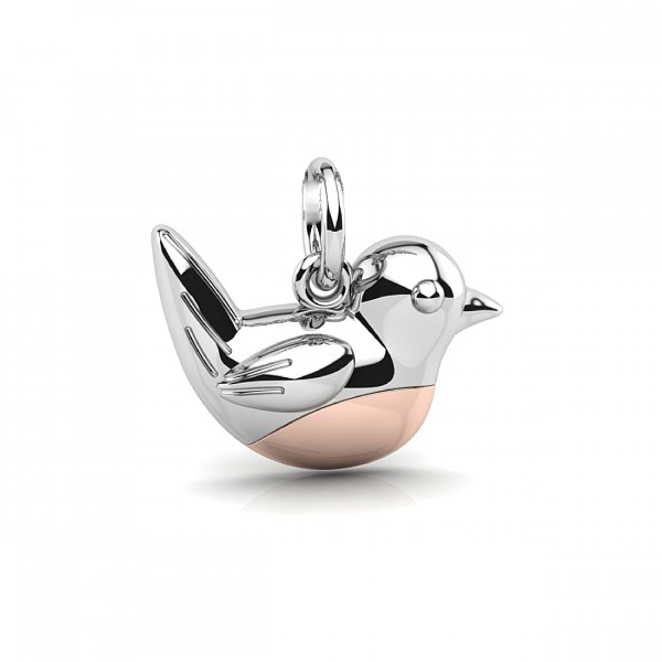 Sterling Silver Robin Charm - Inscripture - When Robins Appear