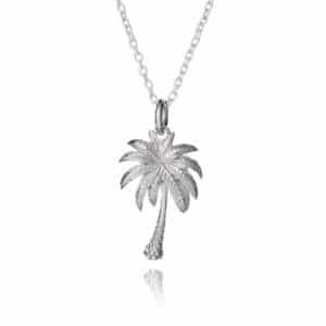 Silver Palm Tree Necklace - Inscripture - Personalised Jewellery
