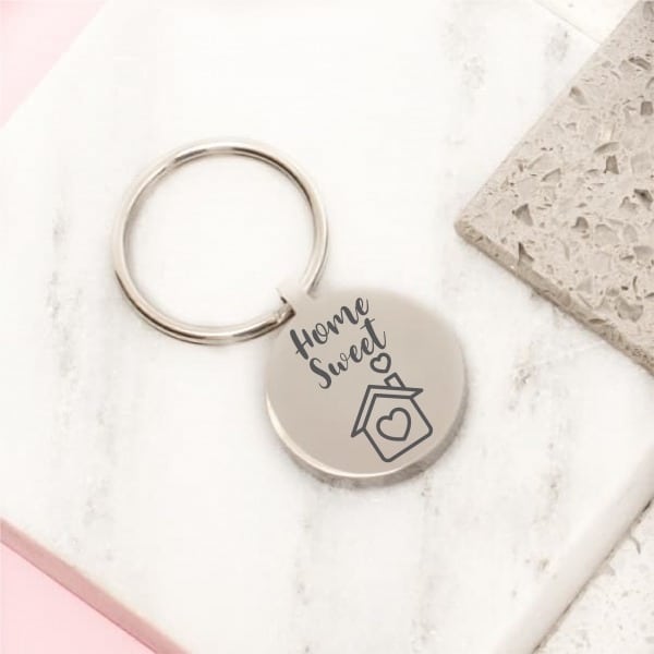 Home sweet home keyring - Inscripture - Personalised Gifts