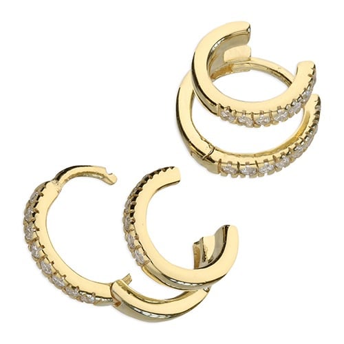 Gold Huggie Earrings - Inscripture - Personalised Jewellery
