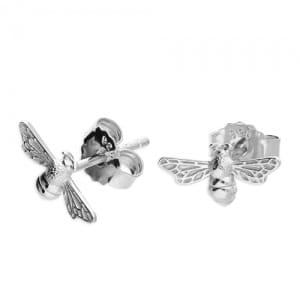 Silver Bee Earrings - Inscripture - Personalised Jewellery