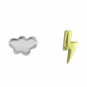Lightning Bolt and Cloud Earrings - Inscripture - Personalised Jewellery