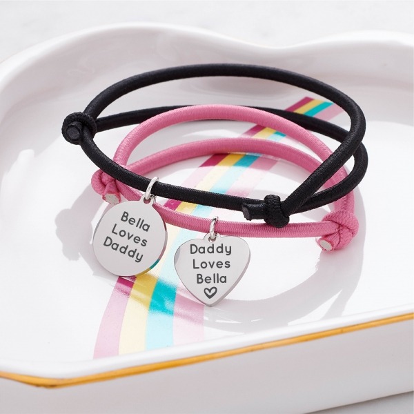 Daddy and me bracelets - Inscripture - Men's Jewellery