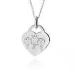 Sterling Silver Children's Drawing Heart Necklace - Inscripture - Children's Drawing Jewellery