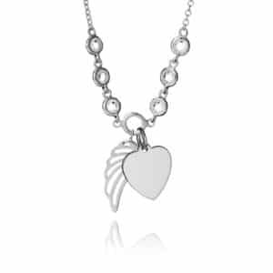 Personalised sterling silver Angel Wing Necklace - Inscripture - Personalised Jewellery