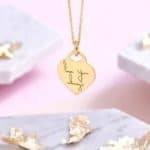 Gold Heart Necklace - Inscripture