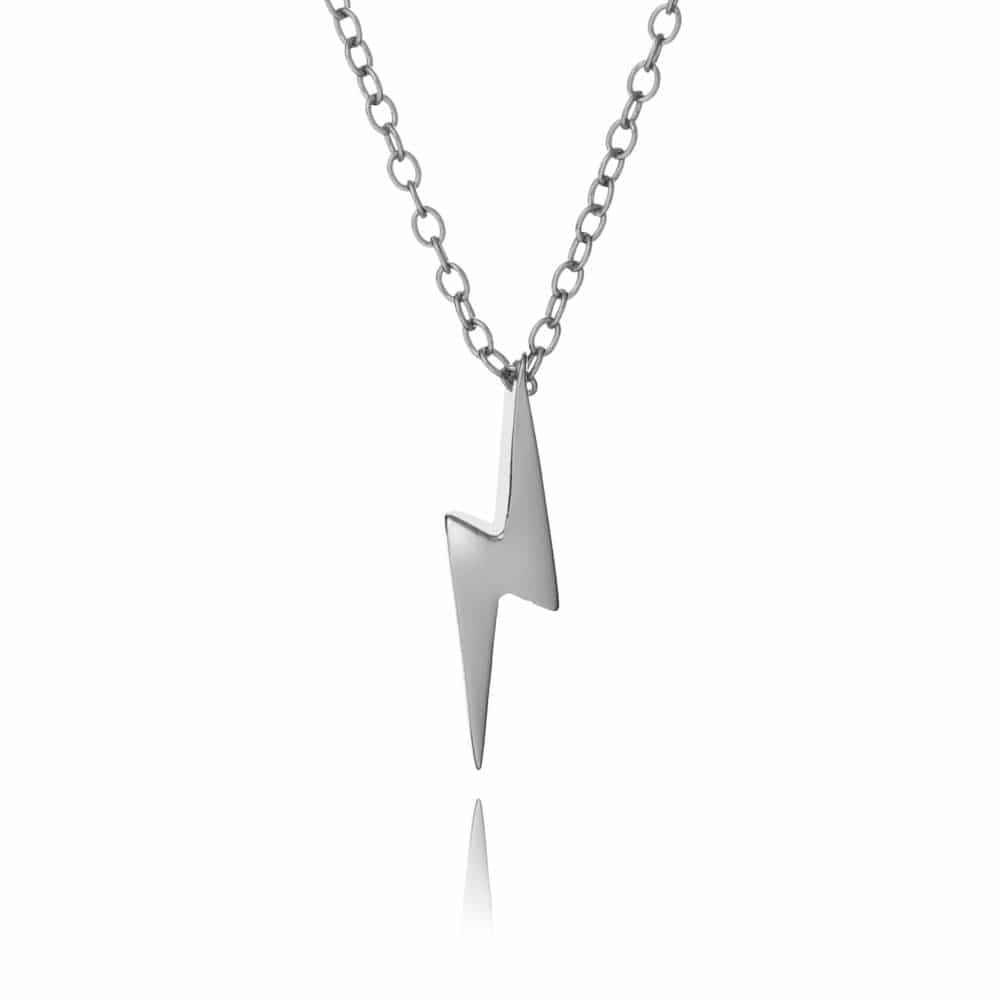 Fit Selection Lightning Bolt Necklace Sterling Silver 925 Lightning Pendant Energy Necklace