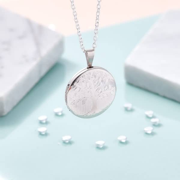 Sterling Silver Family Tree Locket - - Inscripture - Personalised Jewellery
