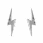 Inscripture - Silver Lightning Bolt Earrings
