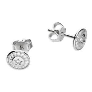 Sterling Silver Star Halo Earrings - - Inscripture - Personalised Jewellery