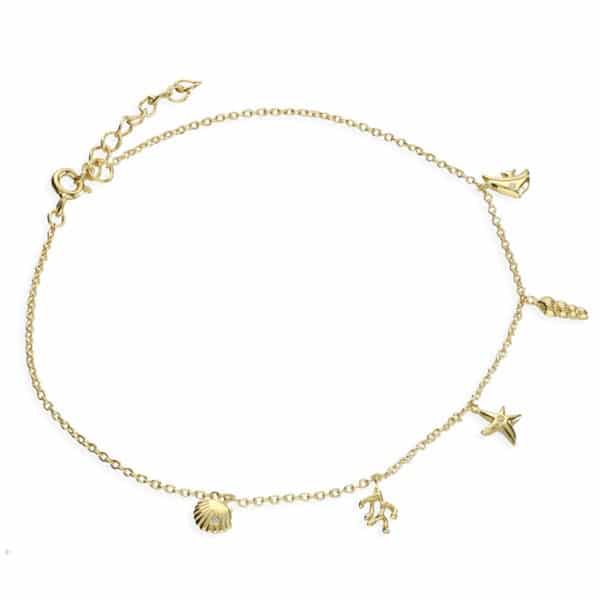 gold under the sea anklet - - Inscripture - Personalised Jewellery