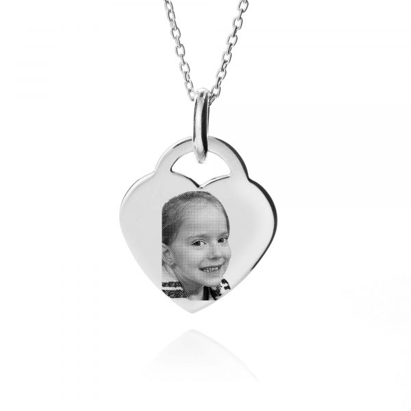Engraved photo necklace - Memorial Jewellery - Inscripture