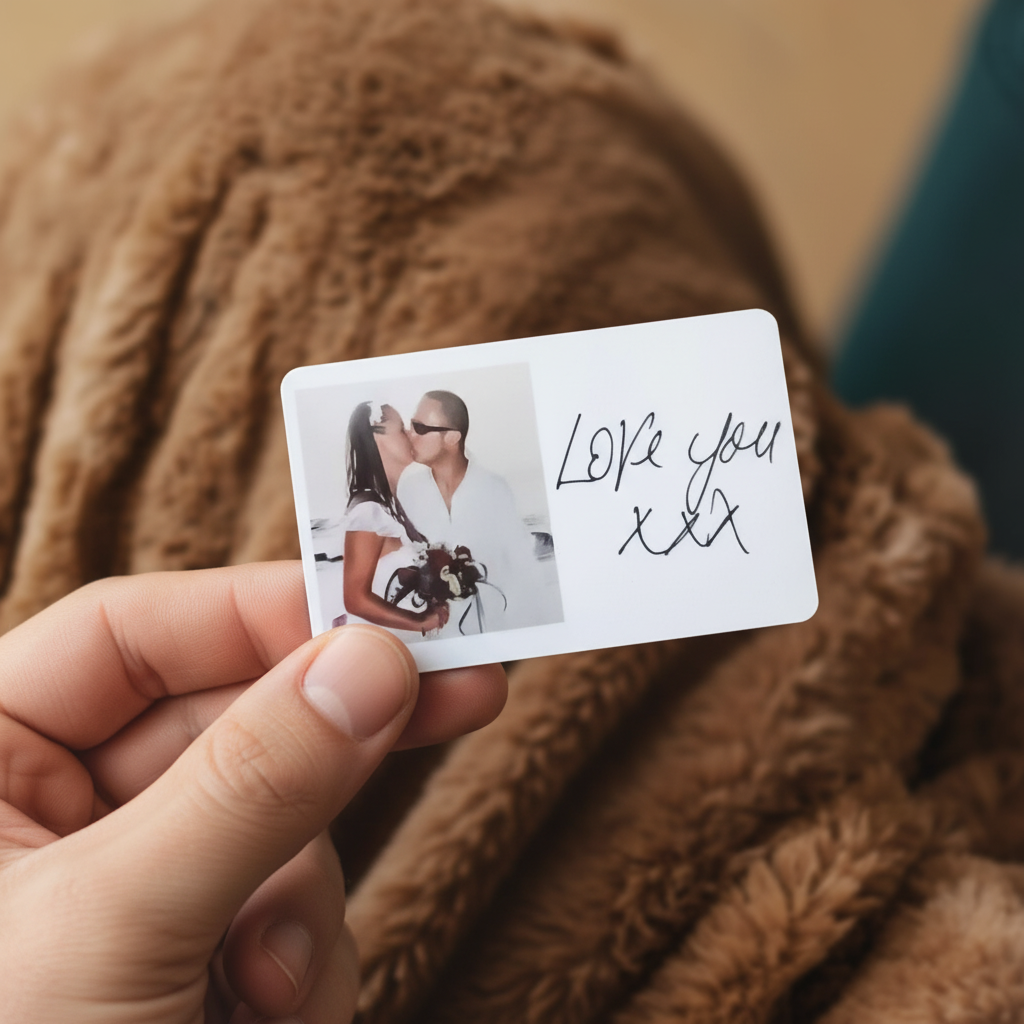 Photo and Handwriting Personalised Wallet Card - - Inscripture - Memorial Gifts