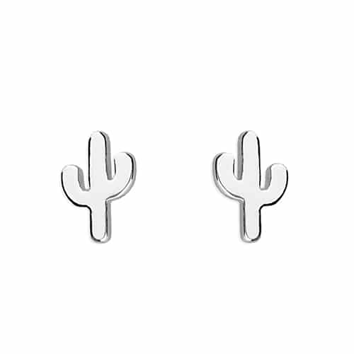 Sterling Silver Cactus Earrings - Inscripture - Personalised Jewellery