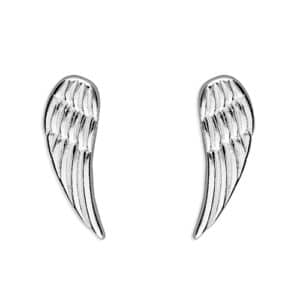 Sterling Silver Angel Wing Stud Earrings - Inscripture - Personalised Jewellery