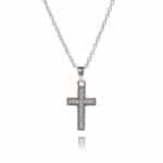 Inscripture - Diamante Silver Cross Necklace