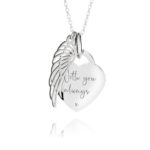 Heart Angel Wing Necklace - Inscripture