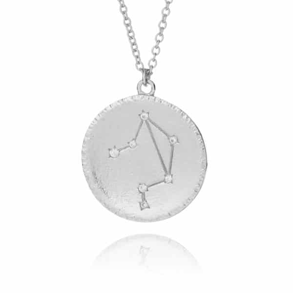 Sterling Silver Libra Constellation Necklace
