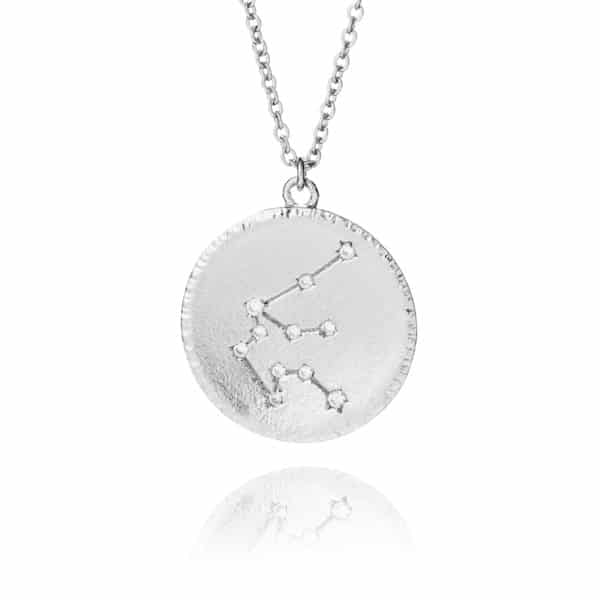 Sterling Silver Aquarius Constellation Necklace - inscripture - personalised jewellery