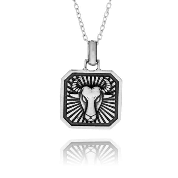 Sterling Silver Taurus Zodiac Necklace - inscripture - personalised jewellery for him