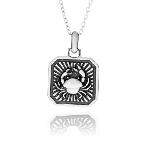 Sterling Silver Cancer Zodiac Necklace - Inscripture - Personalised jewellery
