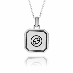 Sterling Silver Cancer Zodiac Necklace - Inscripture - Personalised jewellery