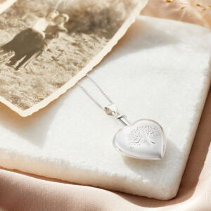 sterling silver tree of life handwriting urn necklace - inscripture - Ashes Jewellery - memorial jewellery