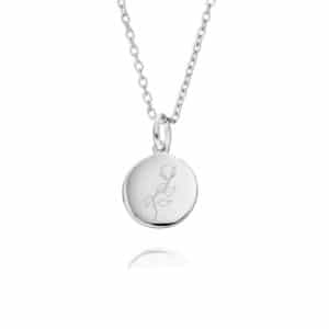 June Sterling Silver Birth Flower Necklace - Inscripture - personalised jewellery - personalised necklace - little keepsake