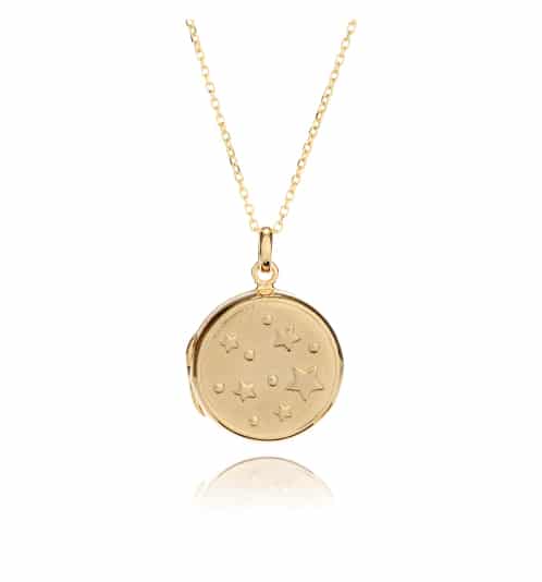 Gold Star Locket - inscripture - personalised jewellery