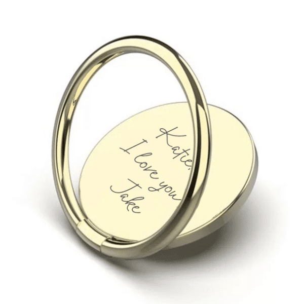 Handwriting Gold Phone Ring - Inscripture - Mobile Accessories