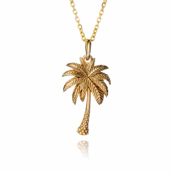 Love Island Palm Tree Necklace - Gold Palm Tree Necklace - Inscripture