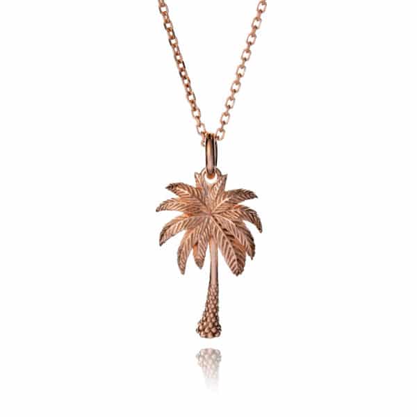 Rose Gold Palm Tree Necklace - Inscripture - Love Island Jewellery