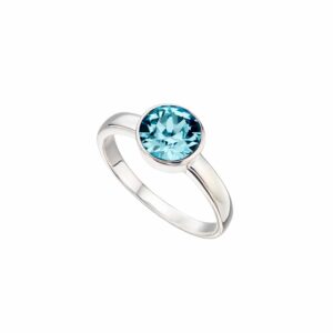 March Birthstone Ring - Sterling Silver - Inscripture - Birthstone Jewellery