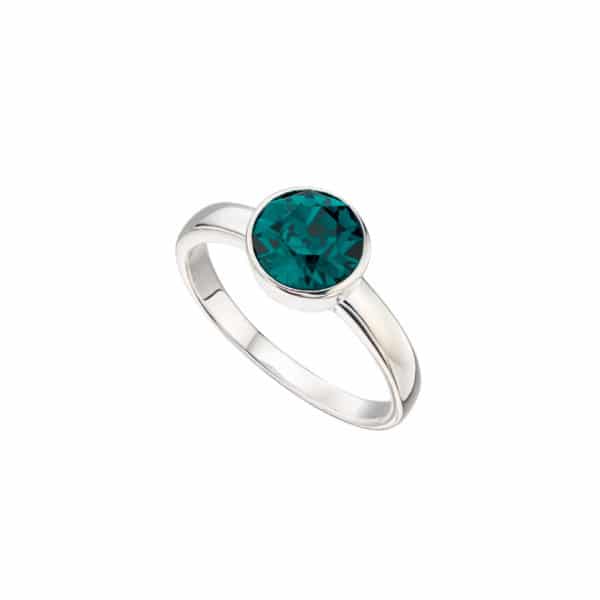 May Birthstone Ring - Sterling Silver - Inscripture - Birthstone Jewellery