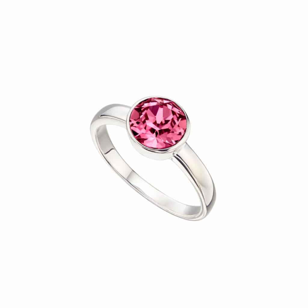 October Birthstone Ring - Sterling Silver - Inscripture - Birthstone Jewellery