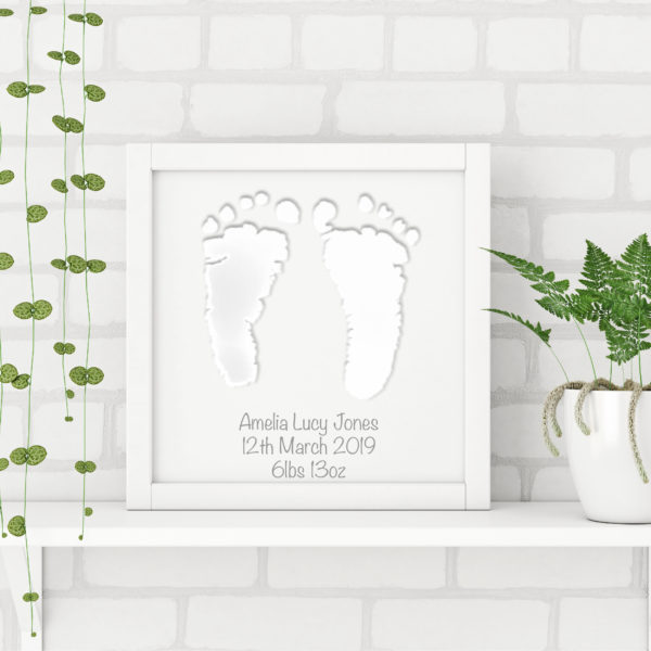 Foil Hand, Foot or Paw Print Frame