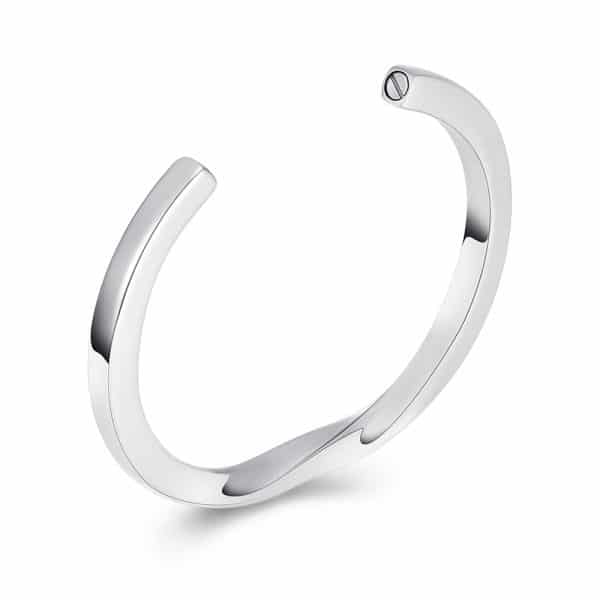 Silver Urn Ashes Bangle - Inscripture - Memorial Jewellery