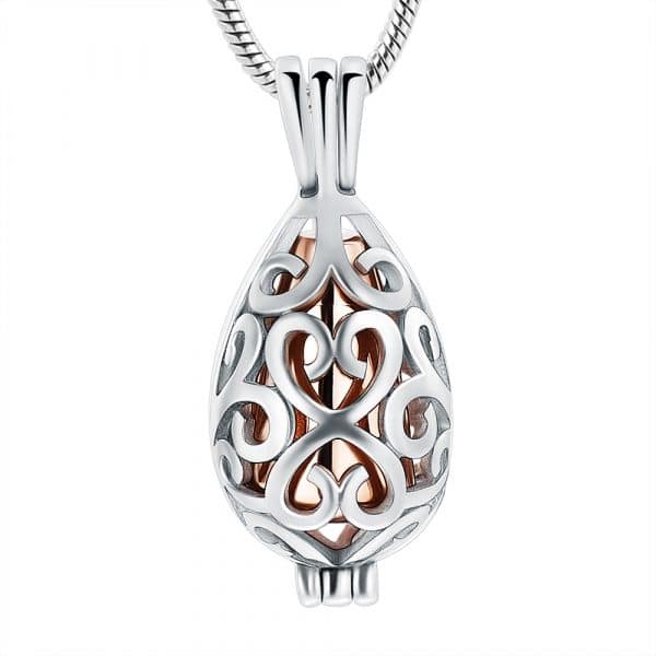 Inscripture - Rose Gold Caged Ashes Necklace