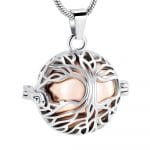 Inscripture - Rose Gold Round Caged Ashes Necklace